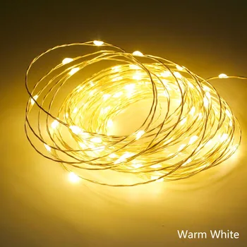 Nauji Metai LED Pasakų String Žibintai atsparus Vandeniui 8 Režimai 33ft 10M 100 LED Dekoratyvinis Apšvietimas su Nuotolinio Valdymo Lauko Kalėdų