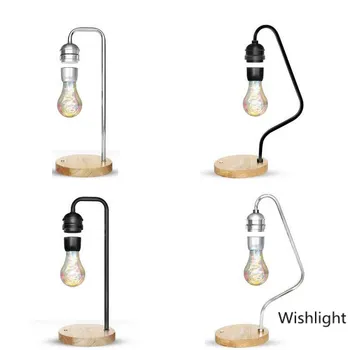 Naujovė LED Magnetic Levitation Lemputė Užveskite Slankiojo Stalo Lempos Magic Black Tech Belaidis Kroviklis, Telefono Kalėdų Dovana Naujas