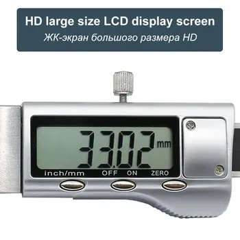 Nerūdijančio Plieno Skaitmeninis Gylio Indikatorius LCD Didelis Tikslumas Suportas Padangų Gylio Nustatymo Valdovas 0-25 mm Storio Matuoklis Gylis Įrankiai