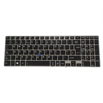 OVY pakeisti klaviatūras Toshiba Tecra Z50 A B Z50-A Z50-B juodos spalvos nešiojamojo kompiuterio klaviatūra, sidabrinė rėmas Trackpoint UK Britų naujas
