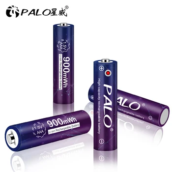 PALO AAA 1,5 V Li-ion Baterija Įkraunama Baterija 900mWh 1,5 V Ličio Akumuliatoriai, Žibintuvėlis Žaislai, MP3 Grotuvas