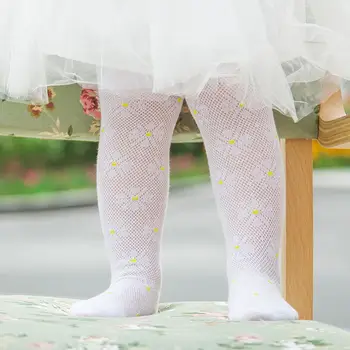 Pavasarį, vasarą plonas minkštas medvilnės vaikams baby girl triko gėlės akių orui kūdikių pėdkelnės vaikams, vaikų mergaičių kojinės