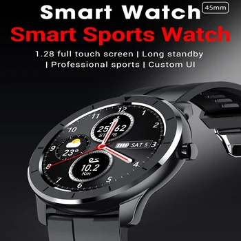 Pilnas Touch Screen Smart Žiūrėti AI Žiūrėti Veido Širdies ritmo Monitorius IP68 Vandeniui Smartwatch Vyrų 