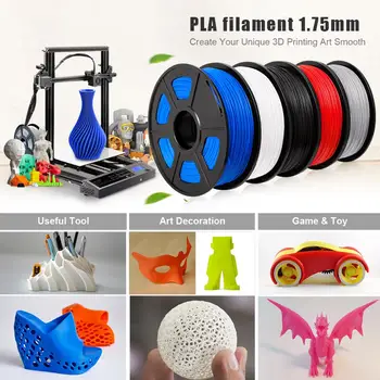 PLA Gijų 1kg FDM 3D Spausdintuvas Gijų 1.75 mm Skersmens Tolerancija 0.02 mm, Nr. Burbulas ekologiška Medžiaga, 3D Rašiklis Spausdinti