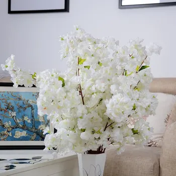 Pranešk apie netikrą Vyšnių Žiedų Gėlių Filialas Begonia Sakura Medžio Kamienas Renginio Vestuvių Medis Deco Dirbtinis Dekoratyvinės Gėlės