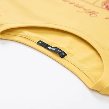 SEMIR Moterų trumpomis rankovėmis marškinėliai 2020 naujas retro mados patogi spausdinimo raundo kaklo medvilnės marškinėliai viršų moteris