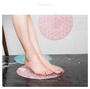 Silikono gyvis tingus valymo šepetys koja šepetėliu įtrinti nugaros masažo kilimėlis neslidus kilimėlis silicio vonia, kūno šepetys