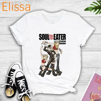 Soul eater Marškinėliai Moterims 2021 Harajuku Karšto Streetwear Tees Drabužius Japonų Anime T-shirt Kawaii Moterų Viršūnių Mergina Marškinėliai