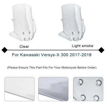 Už Kawasaki Versys X-300 VERSYS-X 300 2017-2021 2018 M. Turistinis Lauktuvės Priekinio stiklo priekinio, galinio Stiklo Shield pertvara nuo Vėjo Versys X300