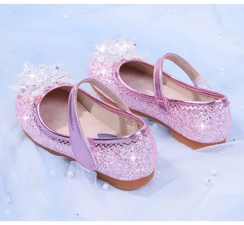 Vaikų princess bateliai mergaitėms šokių bateliai mažai aukštakulniai sandalai anime princesė cosplay odos blizgučiai kristalų batai puotą