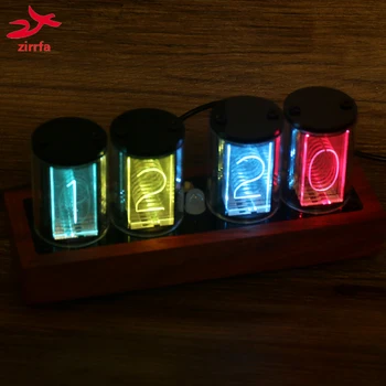 Zirrfa 4 Bitų spalvotas LED Švyti nixie Vamzdis, Skaitmeninis Laikrodis, 