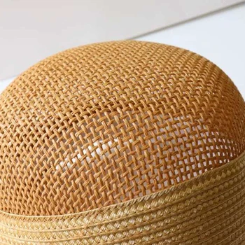 Šiaudų Kepurės Moterims, Panama Jojimo Skrybėlę Derliaus Vasarą Saulės, Skrybėlę, Kietas Diržo Sagtis Snapeliu Moterų Kvėpuojantis Mados Šiaudų