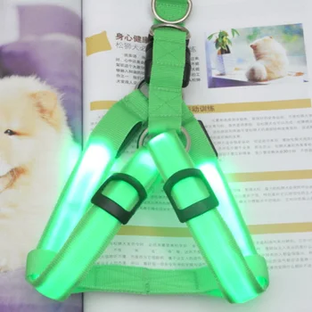 Šuo Švyti Apykaklės Įkraunamas LED Saugus Apykaklės, Krūtinės Dirželis Naminių Reikmenys Šunį Vest SEC88